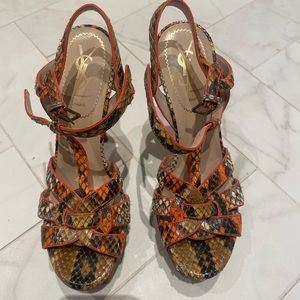 YSL snake skin high heels authentic